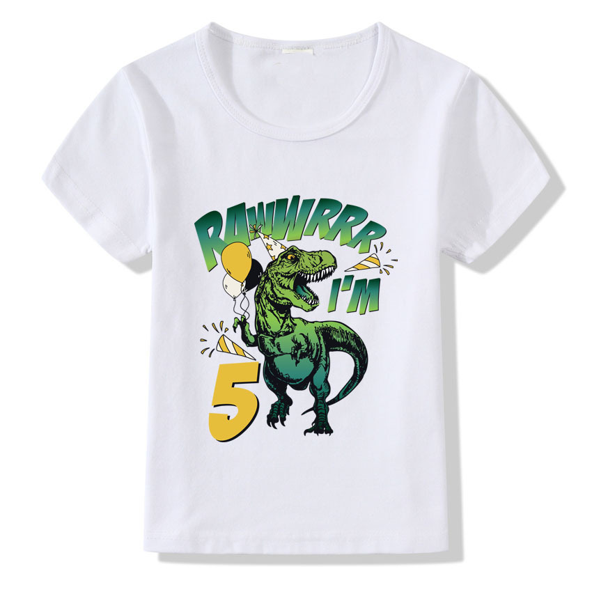 Children's T-shirt Numbers 1-9 Birthday T-shirt 7 Children's T-shirt Numbers 1-9 Birthday T-shirt - Image 7