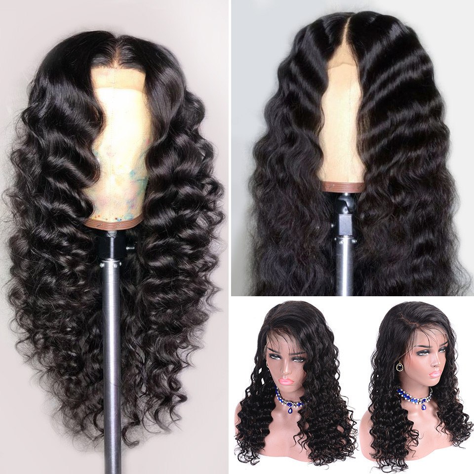 Chemical Fiber Front Lace Black Small Curly Wig 5 Chemical Fiber Front Lace Black Small Curly Wig - Image 5