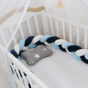 Baby Bumper Bed Braid Knot Pillow Cushion Room Decor