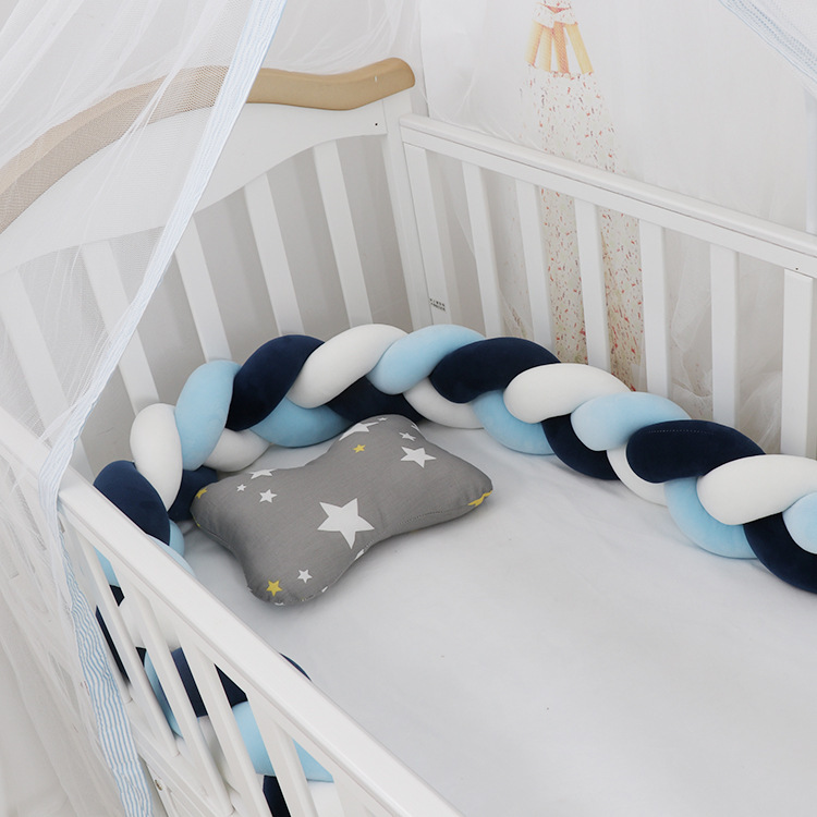 Baby Bumper Bed Braid Knot Pillow Cushion Room Decor 1 Baby Bumper Bed Braid Knot Pillow Cushion Room Decor