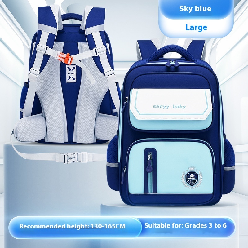Children's Spine Protector Backpack Water-repellent Large Capacity School Bag 10 Children's Spine Protector Backpack Water-repellent Large Capacity School Bag - Image 10