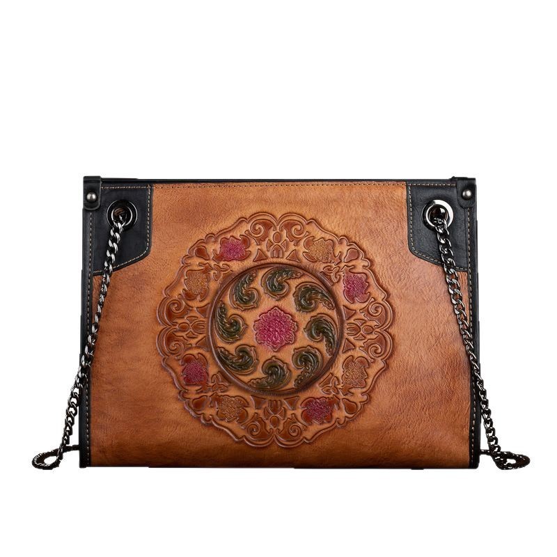 Large-Capacity Shoulder Crossbody Leather Tote Bag 8 Large-Capacity Shoulder Crossbody Leather Tote Bag - Image 8