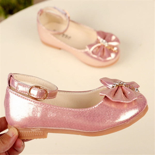 Golden Bow Shoes for Girls 5 Golden Bow Shoes for Girls - Image 5
