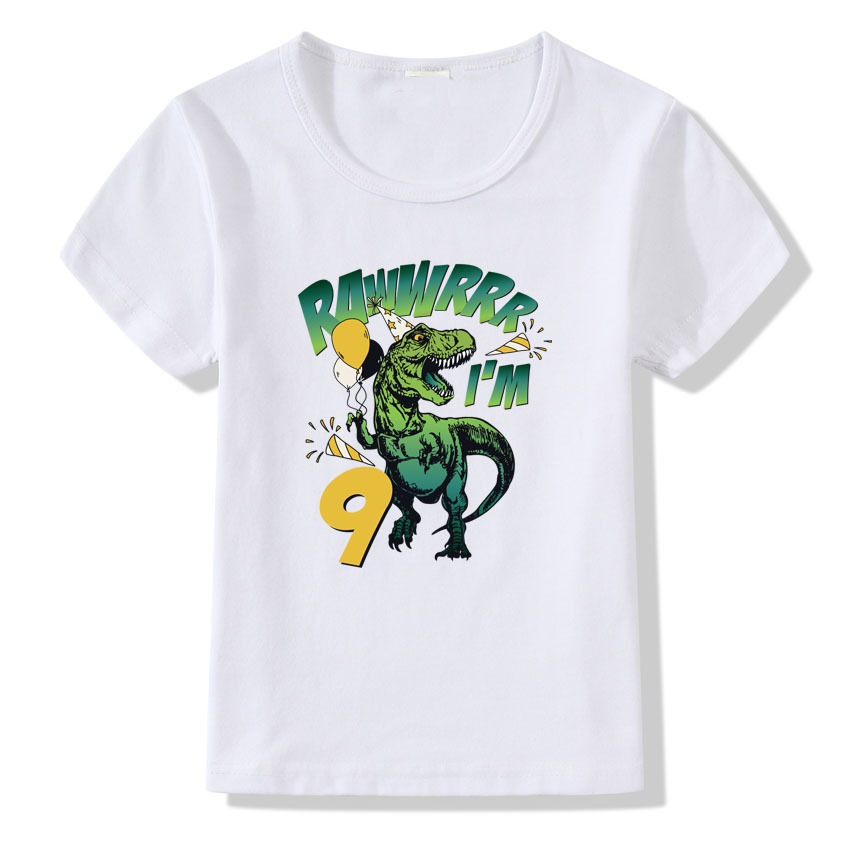 Children's T-shirt Numbers 1-9 Birthday T-shirt 6 Children's T-shirt Numbers 1-9 Birthday T-shirt - Image 6