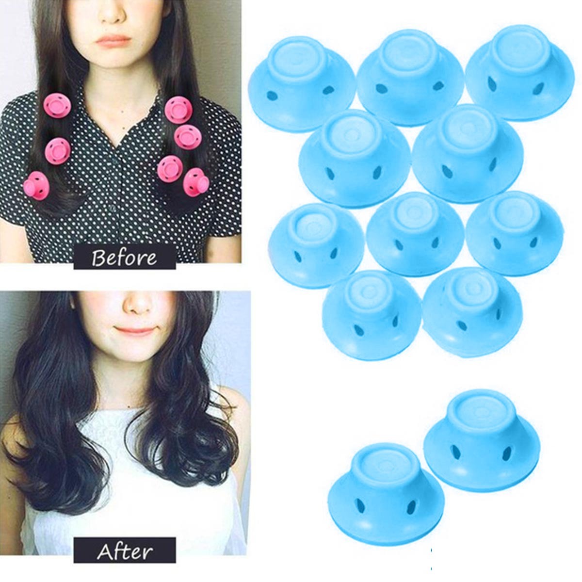 Magic Hair Rollers Silicone Hair Curlers 4 Magic Hair Rollers Silicone Hair Curlers - Image 4
