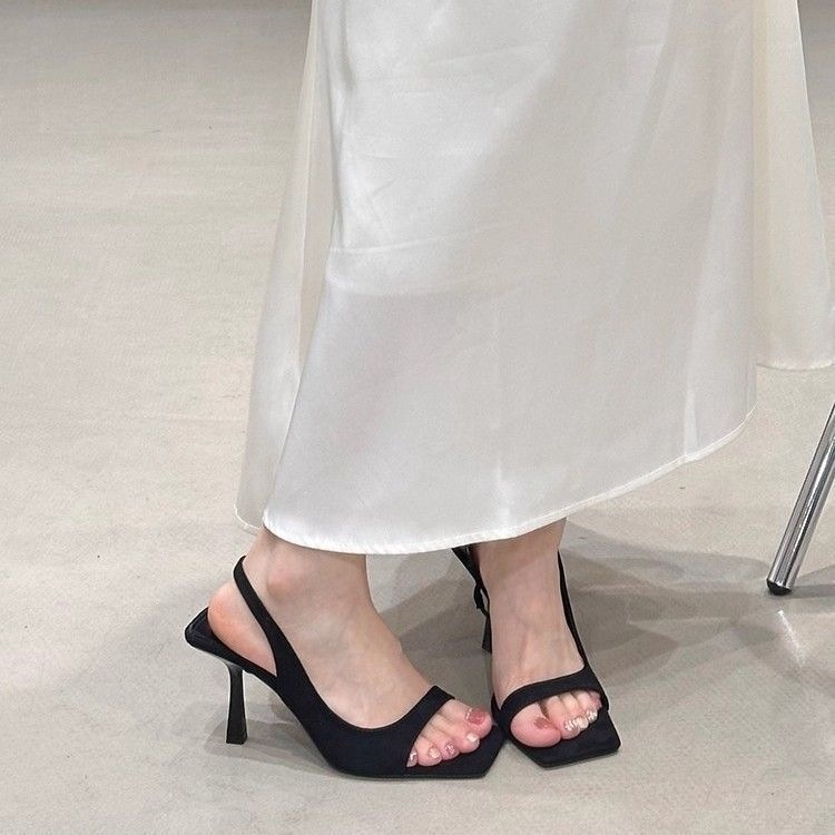 Stiletto Black Square-toe High Heels 7 Stiletto Black Square-toe High Heels - Image 7