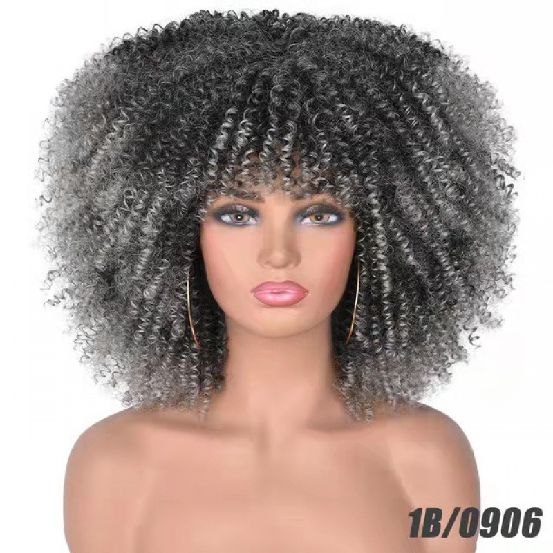 African Small Curly Hair Afro Wig Headgear 6 African Small Curly Hair Afro Wig Headgear - Image 6