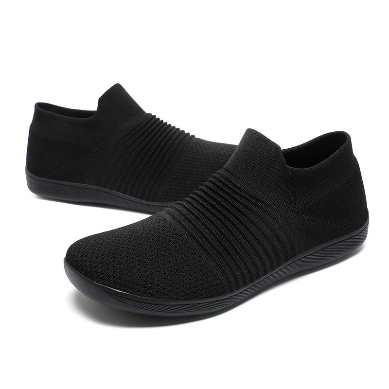 Flyknit Wide-toe Slip-on Sock Shoes Lightweight Comfortable 8 Flyknit Wide-toe Slip-on Sock Shoes Lightweight Comfortable - Image 8