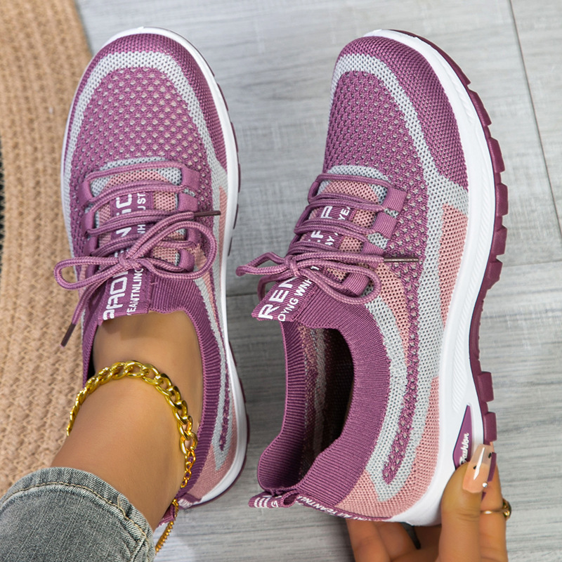 Women's Sporty Fly knit Mesh Shoes Low-cut Lightweight Casual And Versatile 1 Women's Sporty Fly knit Mesh Shoes Low-cut Lightweight Casual And Versatile