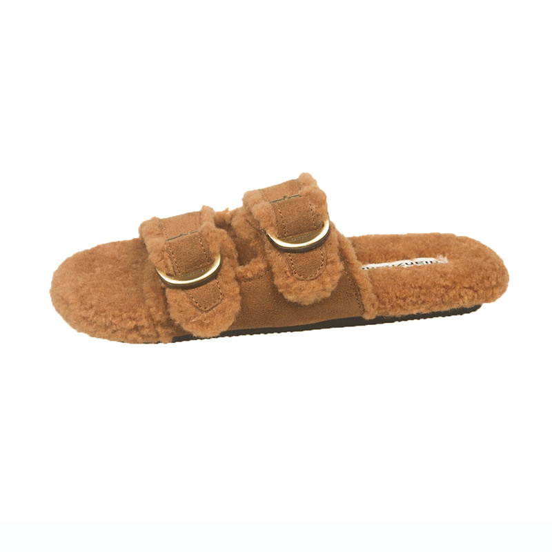 Flat Soled Lambswool Birkie Slippers For Women 8 Flat Soled Lambswool Birkie Slippers For Women - Image 8