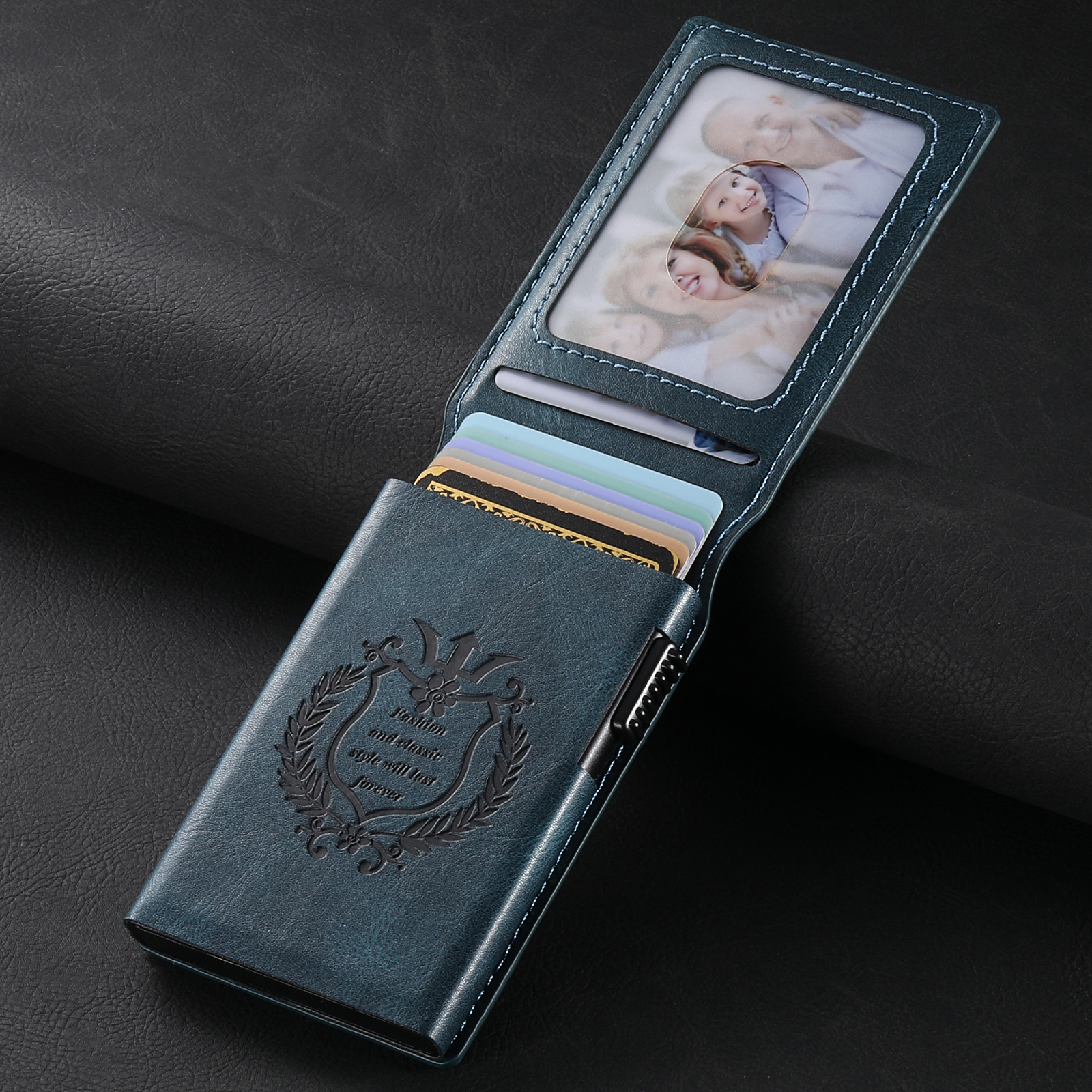 Oil-wax Grain Glossy Full-wrap Leather Card Holder 3 Oil-wax Grain Glossy Full-wrap Leather Card Holder - Image 3