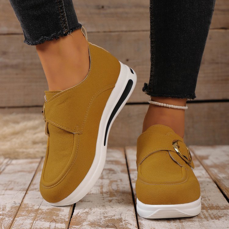 Solid-color Front-laced Casual Slip-on Shoes 2 Solid-color Front-laced Casual Slip-on Shoes - Image 2