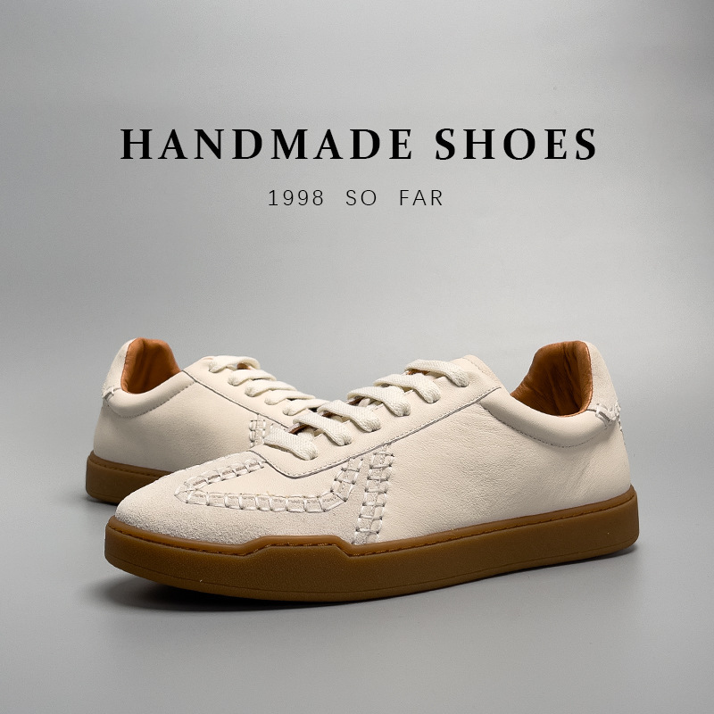 Baseball Low-cut Genuine Leather Sneakers 6 Baseball Low-cut Genuine Leather Sneakers - Image 6