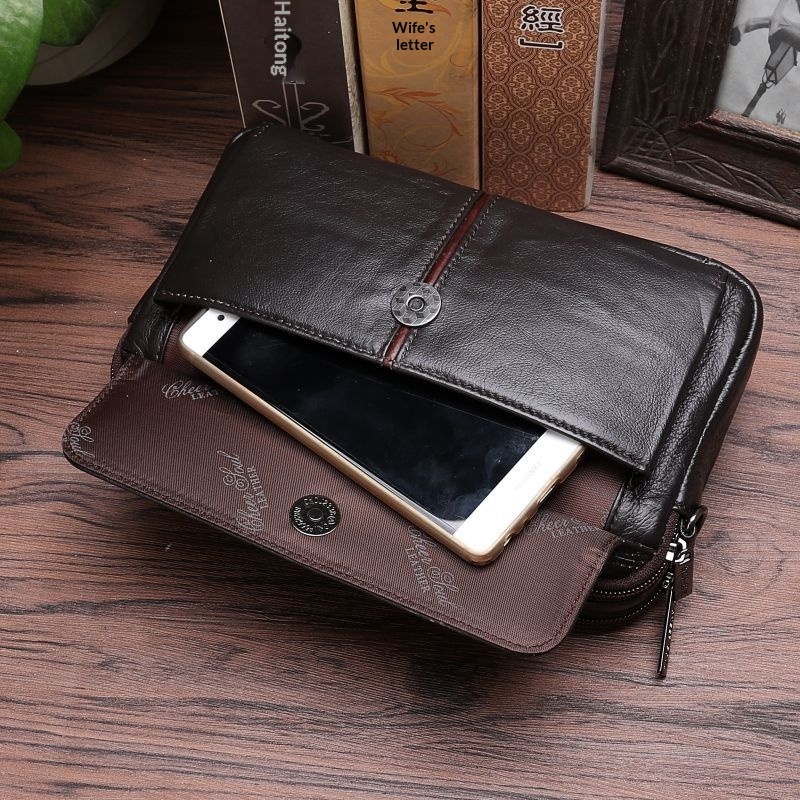 Men's Soft First-Layer Cowhide Clutch Bag 5 Men's Soft First-Layer Cowhide Clutch Bag - Image 5