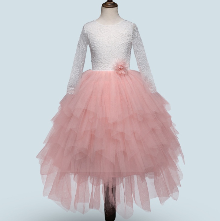 Girl's Long-sleeved Lace Dress 4 Girl's Long-sleeved Lace Dress - Image 4