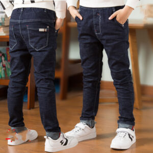 Boys' Jeans With Thick Fleece, Winter Wear