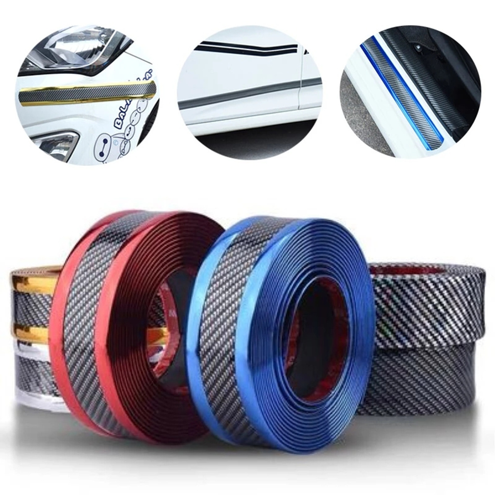 Car Carbon Fiber Pattern Door Protective Sticker 9 Car Carbon Fiber Pattern Door Protective Sticker - Image 9