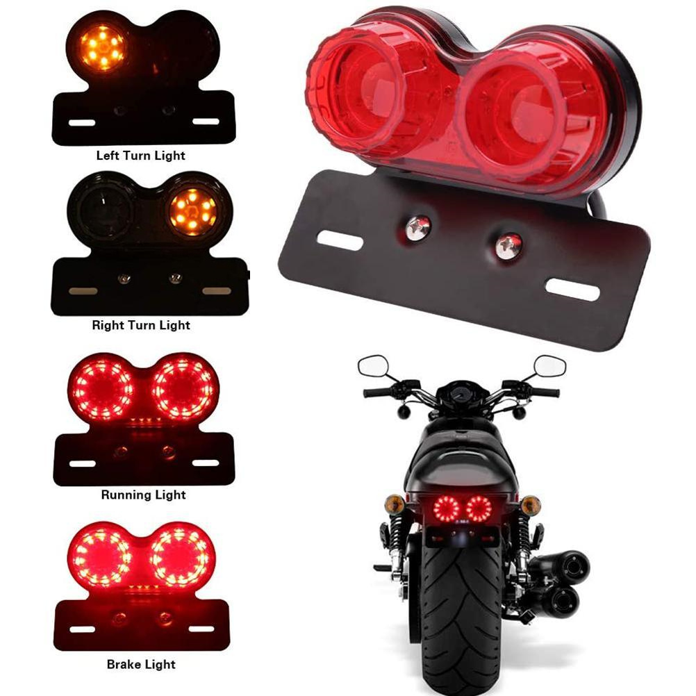 Motorcycle Modified LED Tail Light, Brake Light, Turn Signal, Rear Tail Light, Double Head 1 Motorcycle Modified LED Tail Light, Brake Light, Turn Signal, Rear Tail Light, Double Head
