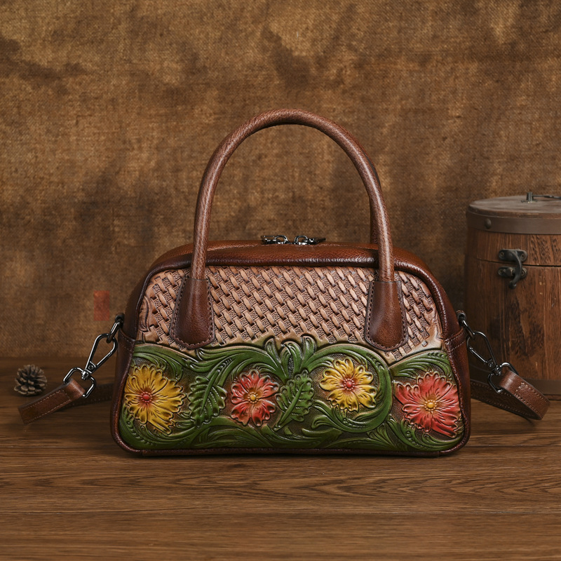 Retro Ethnic-style Leather Shoulder Bag For Women 6 Retro Ethnic-style Leather Shoulder Bag For Women - Image 6