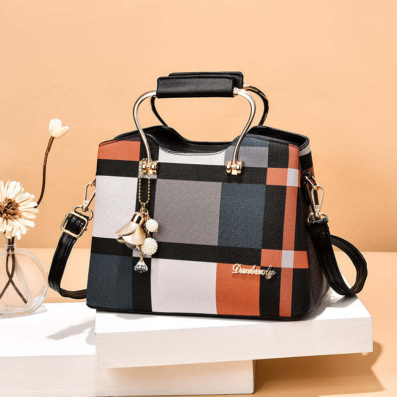 Checkered Design Women's Bag - Satchel Crossbody Handbag 5 Checkered Design Women's Bag - Satchel Crossbody Handbag - Image 5
