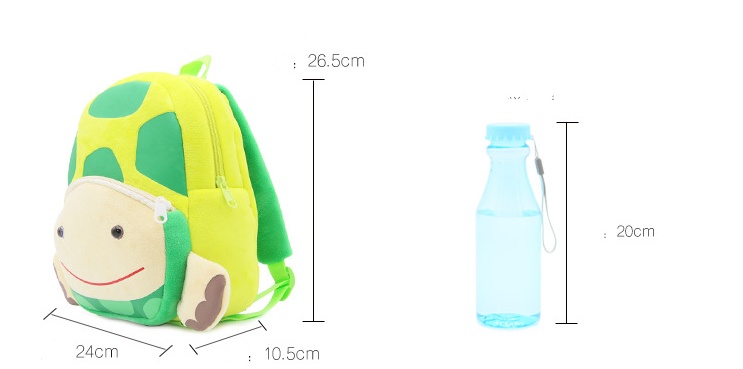 Cute Zoo Children's Schoolbag Backpack Plush Animal Turtle 7 Cute Zoo Children's Schoolbag Backpack Plush Animal Turtle - Image 7
