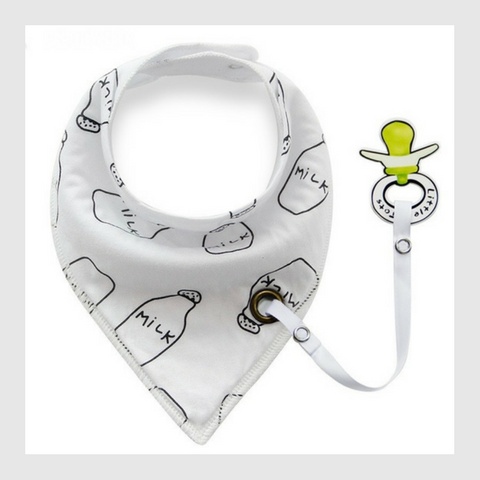 Bib with Pacifier Clip 2 Bib with Pacifier Clip - Image 2