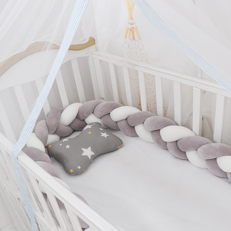 Baby Bumper Bed Braid Knot Pillow Cushion Room Decor 6 Baby Bumper Bed Braid Knot Pillow Cushion Room Decor - Image 6