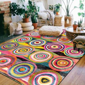 Striped Ethnic Style Floor Carpet Living Room Bedroom Bedside
