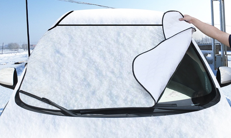 Car Sun & Snow Block Front Windshield Cover 3 Car Sun & Snow Block Front Windshield Cover - Image 3