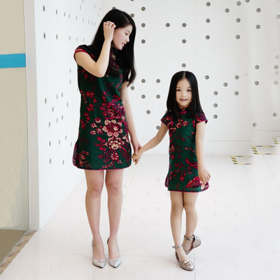 Mom- Daughter cheongsam Skirt 1 Mom- Daughter cheongsam Skirt