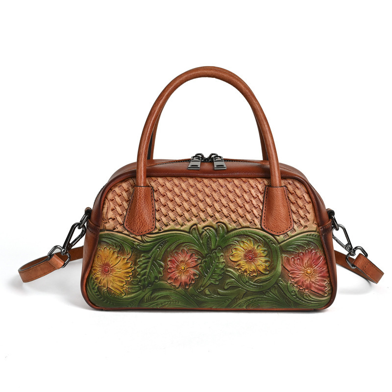 Retro Ethnic-style Leather Shoulder Bag For Women 3 Retro Ethnic-style Leather Shoulder Bag For Women - Image 3
