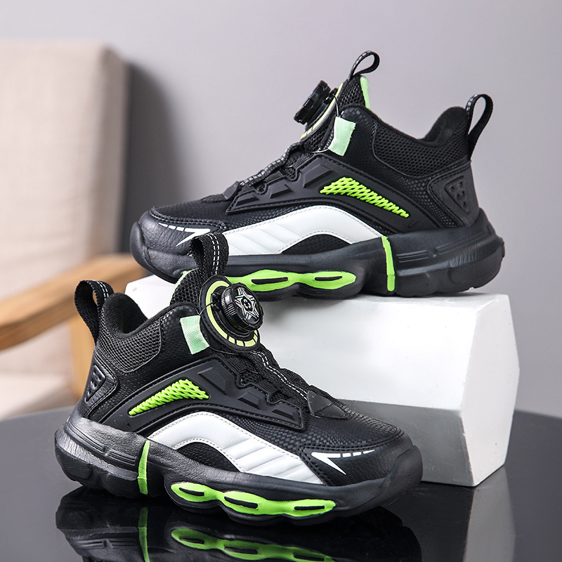 Outdoor Children's Waterproof Leather Basketball Shoes 3 Outdoor Children's Waterproof Leather Basketball Shoes - Image 3