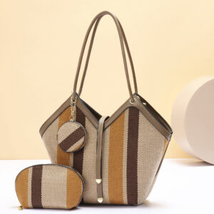 Stylish Tote Bag With Bock Design