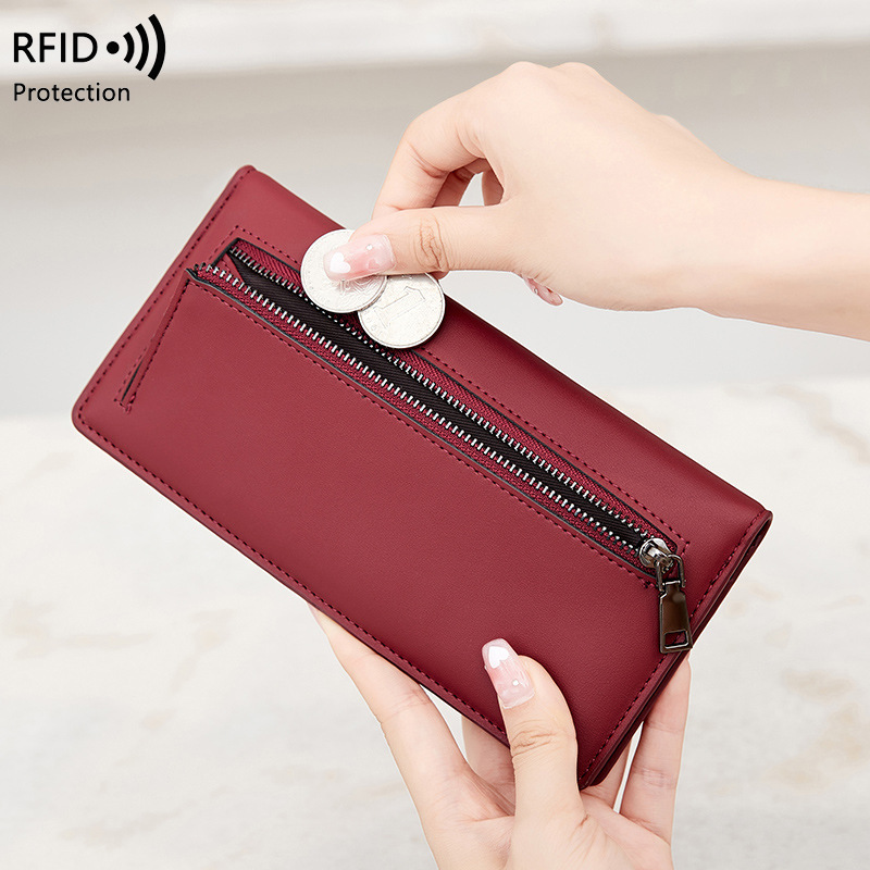 RFID Anti-Theft Wallet PU Simple Portable With Zipper And Multiple Card Slots 3 RFID Anti-Theft Wallet PU Simple Portable With Zipper And Multiple Card Slots - Image 3