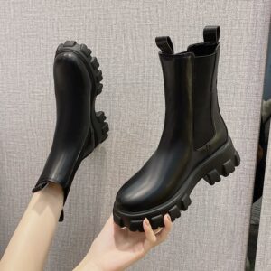 British Style Mid Calf Boots for Women Ankle Boots
