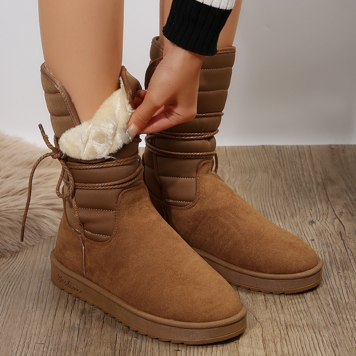 Mid-calf Women Cotton Boots 3 Mid-calf Women Cotton Boots - Image 3