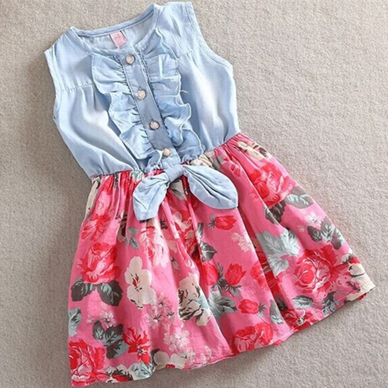 Children Sleeveless Denim Dresses 2 Children Sleeveless Denim Dresses - Image 2
