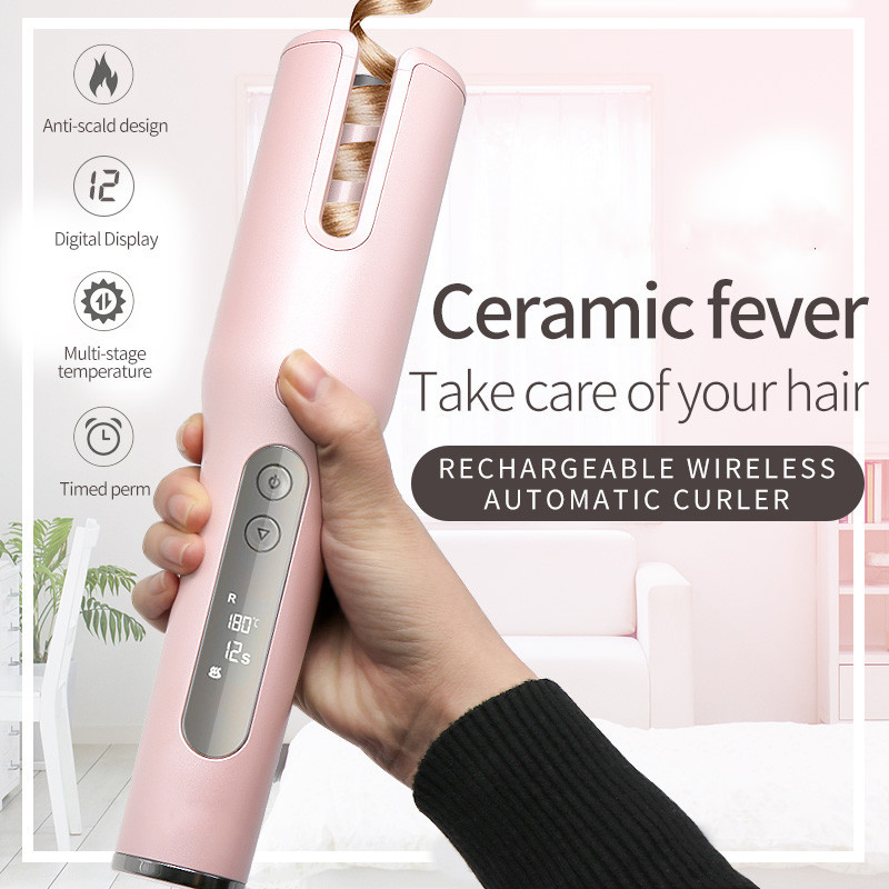 Wireless Automatic Curler USB LCD Screen Ceramic Heating Anti-perm Curler 4 Wireless Automatic Curler USB LCD Screen Ceramic Heating Anti-perm Curler - Image 4