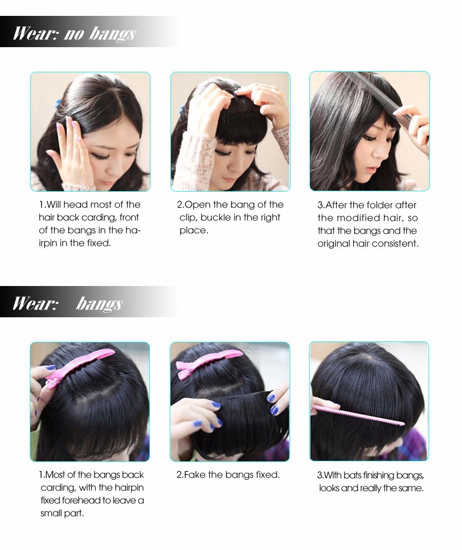 Hair Bangs Hairpiece Accessories Synthetic Fake Bangs 8 Hair Bangs Hairpiece Accessories Synthetic Fake Bangs - Image 8