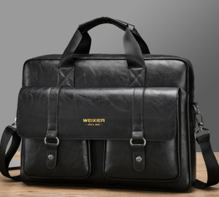 Men's Business Large-Capacity Shoulder Crossbody Simple Briefcase 3 Men's Business Large-Capacity Shoulder Crossbody Simple Briefcase - Image 3