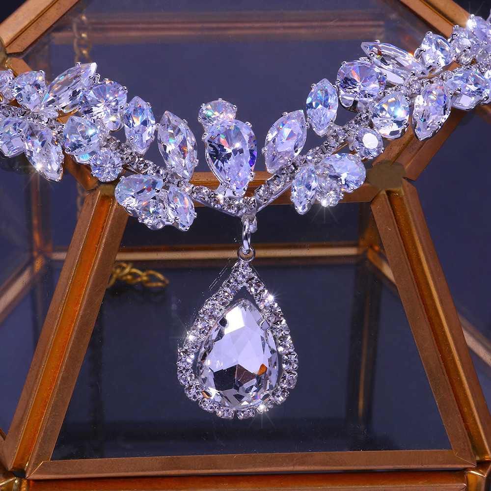 Head Chain Bridal Zircon Headband 5 Head Chain Bridal Zircon Headband - Image 5