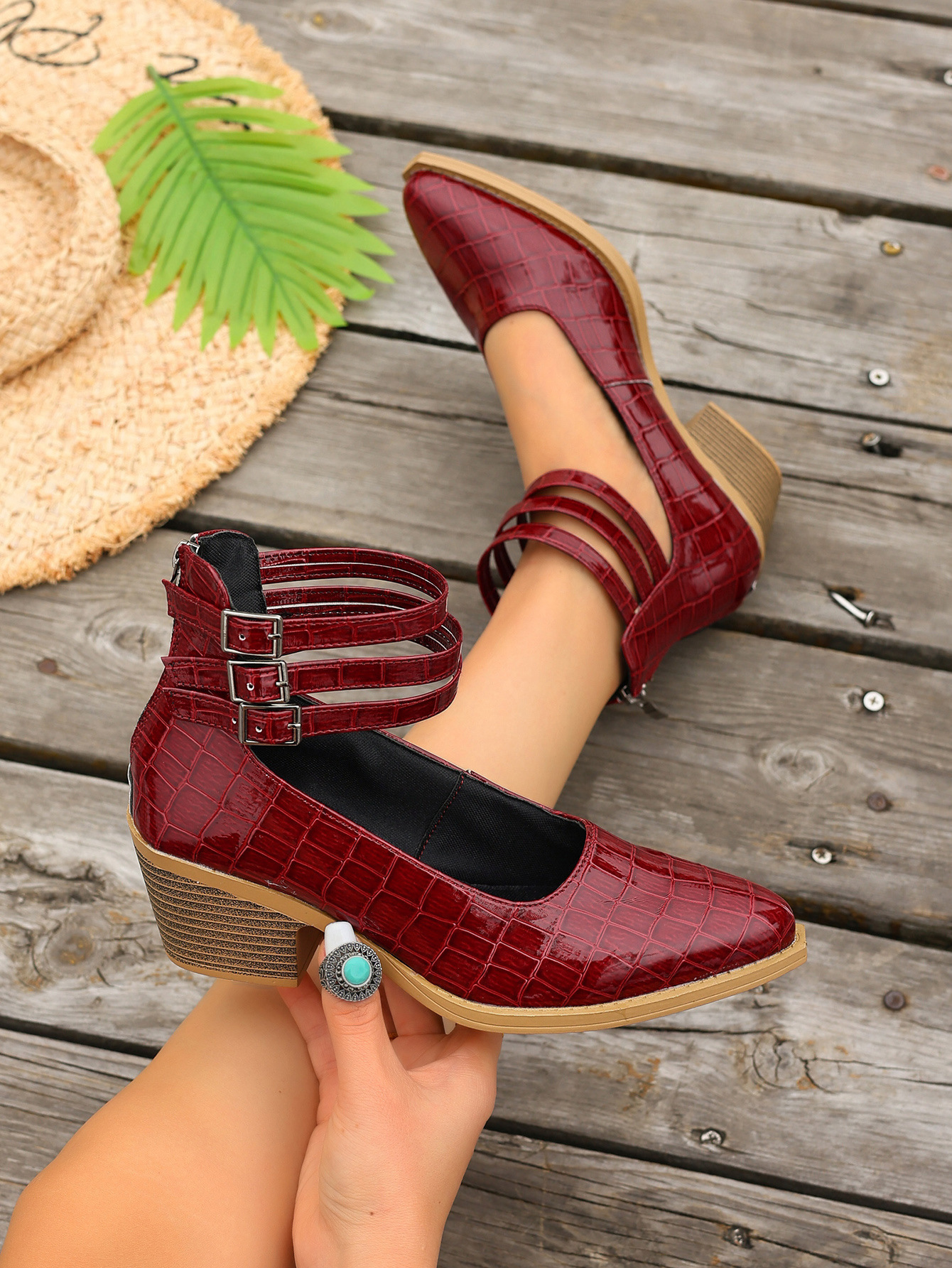 Women's Fashion Zipper High-Heel Pumps 7 Women's Fashion Zipper High-Heel Pumps - Image 7