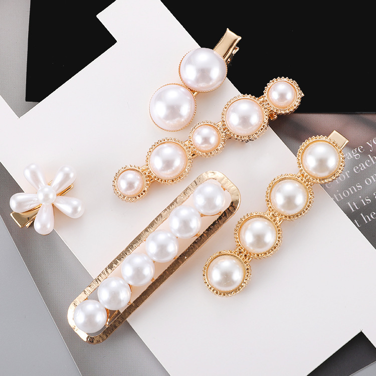 Slip-on Pearl Bow Hair Clip 8 Slip-on Pearl Bow Hair Clip - Image 8