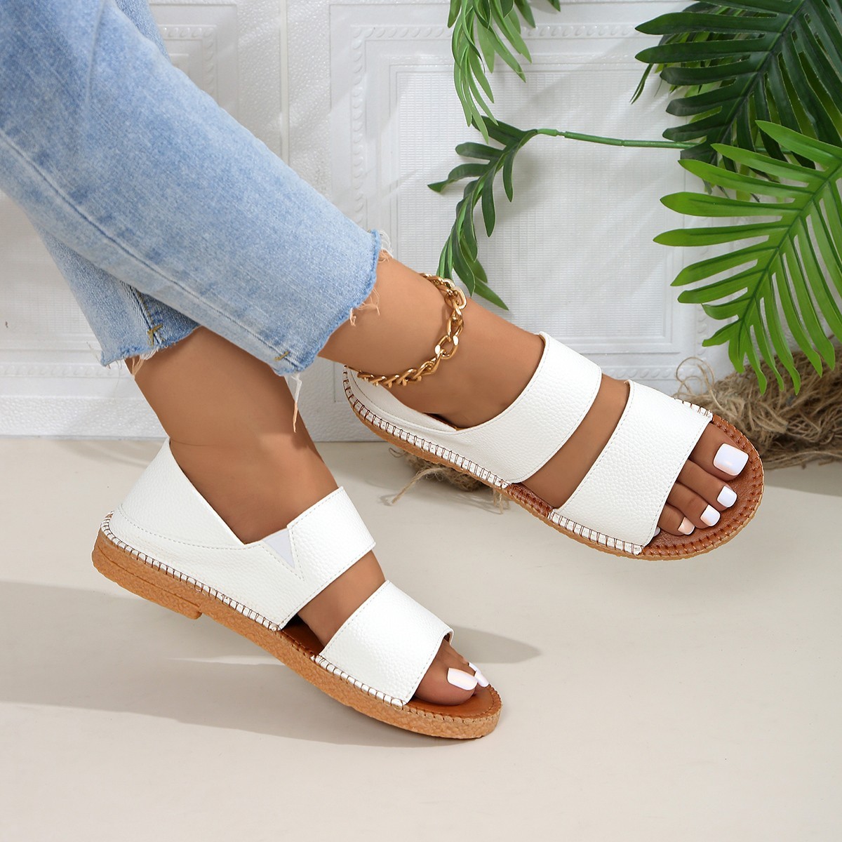 New Fairy-style Flat Soft Soled Sandals 4 New Fairy-style Flat Soft Soled Sandals - Image 4