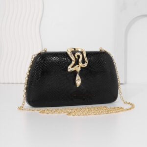 Women's Snake-Print Evening Tote With Flair