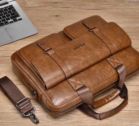 Men's Business Large-Capacity Shoulder Crossbody Simple Briefcase 2 Men's Business Large-Capacity Shoulder Crossbody Simple Briefcase - Image 2