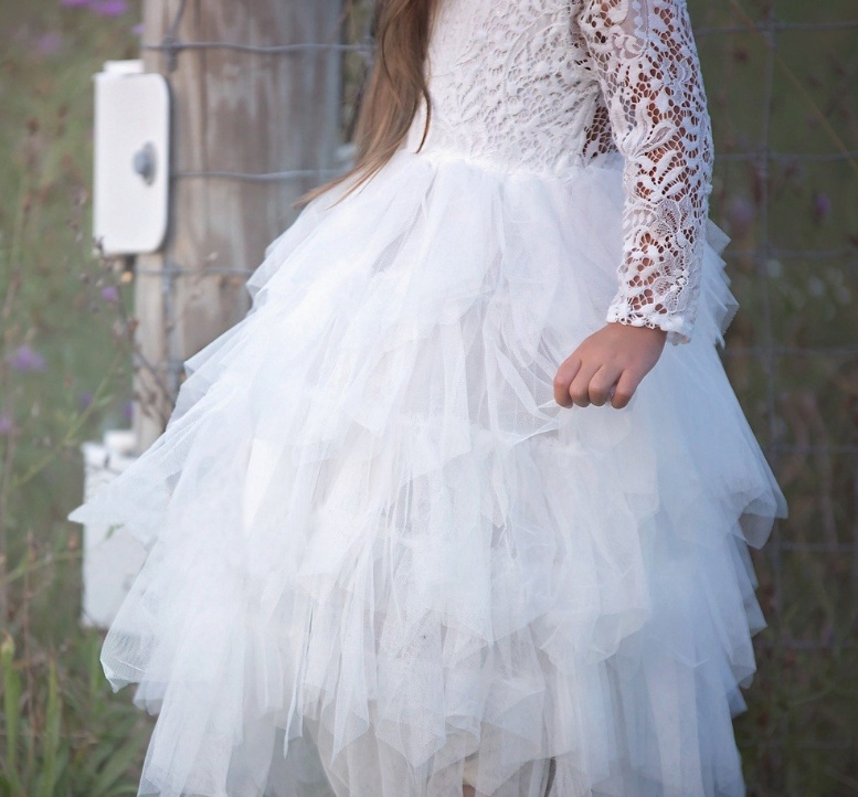 Girl's Long-sleeved Lace Dress 8 Girl's Long-sleeved Lace Dress - Image 8