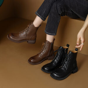 Shoes Big Toe Martin Lace-up Ankle Boots Single-layer Boots