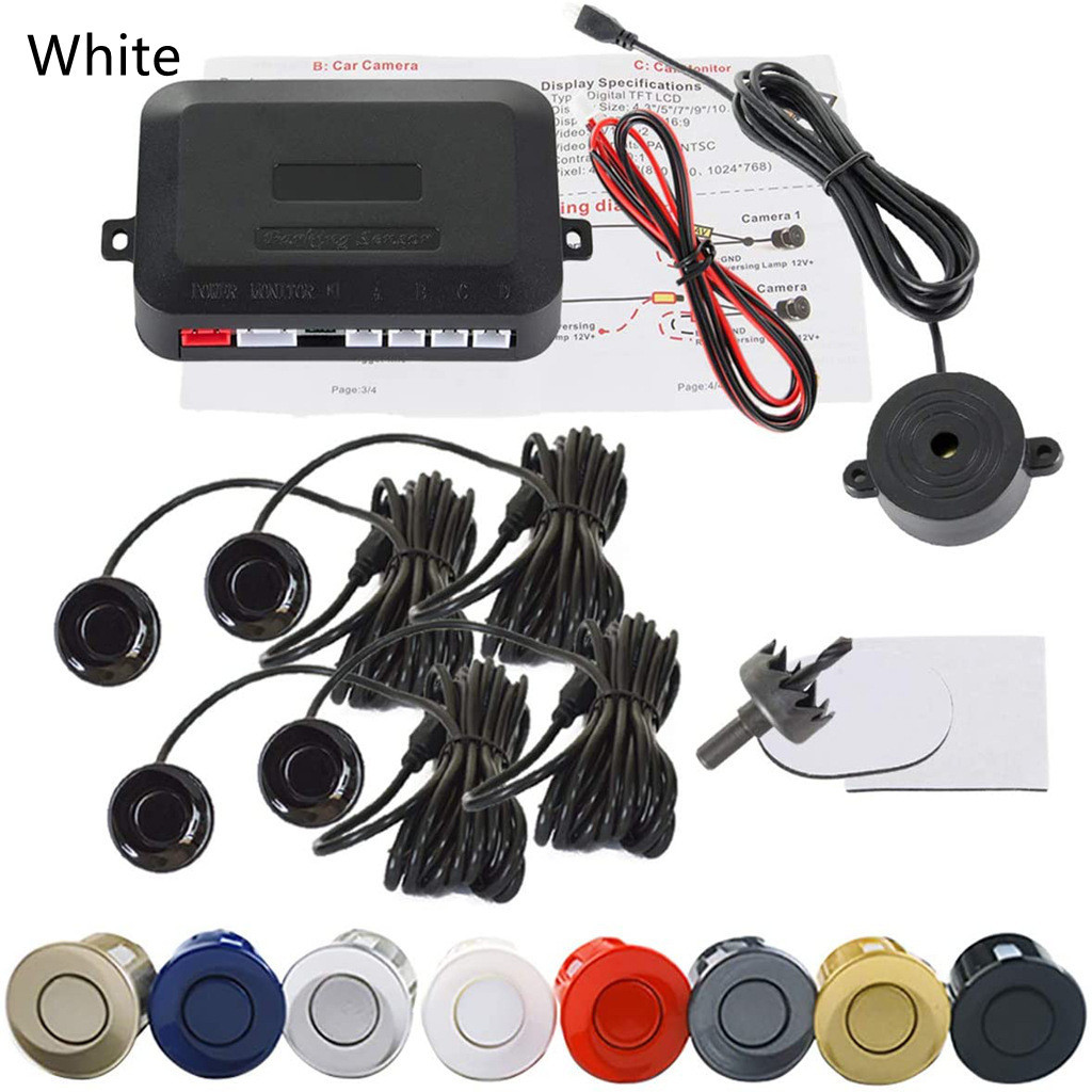 Car LED Crescent Buzzer Parking Sensor 4 Probes 8 Car LED Crescent Buzzer Parking Sensor 4 Probes - Image 8