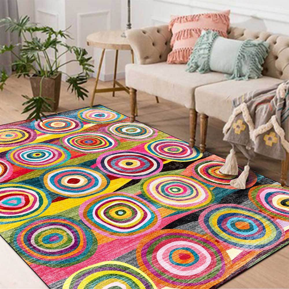 Striped Ethnic Style Floor Carpet Living Room Bedroom Bedside 2 Striped Ethnic Style Floor Carpet Living Room Bedroom Bedside - Image 2
